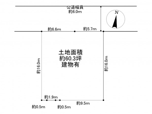 川西市水明台、土地の間取り画像です