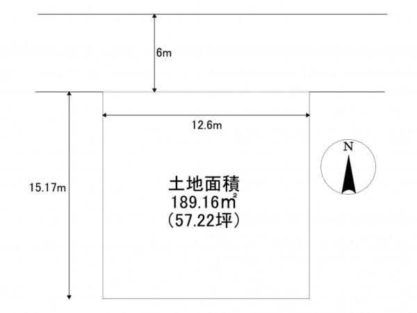 川西市水明台、土地の間取り画像です