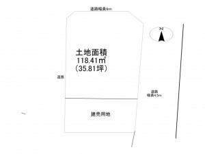 川西市滝山町、土地の間取り画像です
