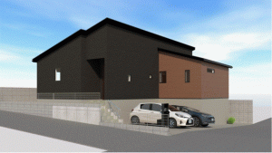 川西市水明台、新築一戸建ての完成予想図（外観）画像です