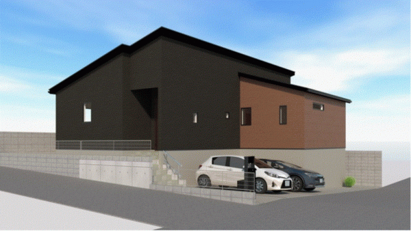 川西市水明台、新築一戸建ての完成予想図（外観）画像です