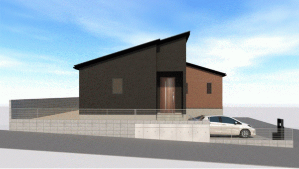 川西市水明台、新築一戸建ての完成予想図（外観）画像です