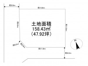 川西市緑が丘、土地の間取り画像です