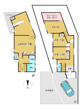 川西市花屋敷、新築一戸建ての間取り画像です