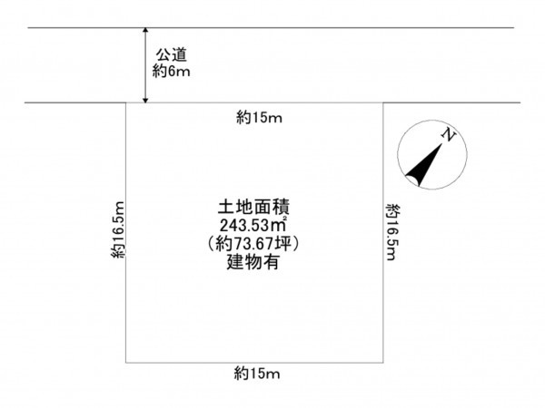 川西市清和台、土地の間取り画像です