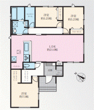 川西市清和台、新築一戸建ての間取り画像です