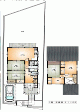 川西市見野、中古一戸建ての間取り画像です