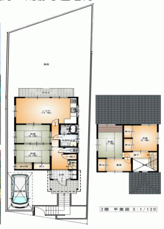 川西市見野、中古一戸建ての間取り画像です