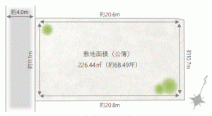 川西市松が丘町、土地の間取り画像です