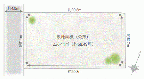 川西市松が丘町、土地の間取り画像です