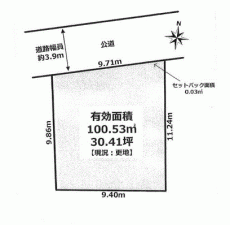 川西市新田、土地の間取り画像です