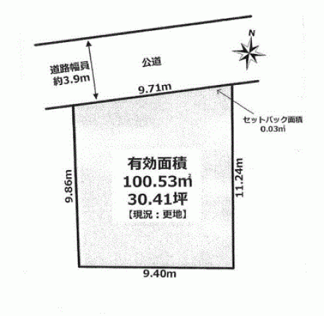 川西市新田、土地の間取り画像です