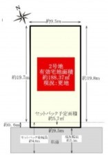 川西市花屋敷、土地の間取り画像です