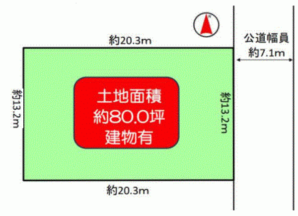 川西市大和、土地の間取り画像です