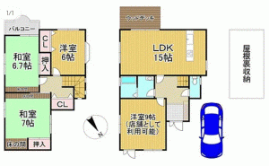 川西市東畦野、中古一戸建ての画像です