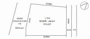 川西市水明台、土地の間取り画像です