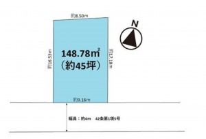 川西市平野、土地の間取り画像です