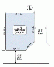 川西市清和台、土地の間取り画像です