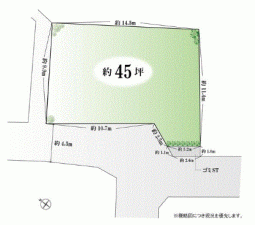 川西市萩原、土地の間取り画像です