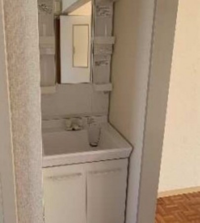 川西市鼓が滝、収益物件/アパートの洗面画像です