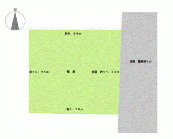 川西市滝山町、土地の間取り画像です
