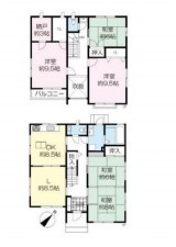 川西市緑台、中古一戸建ての間取り画像です
