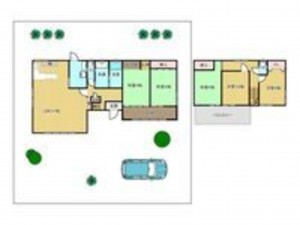 川西市大和、中古一戸建ての間取り画像です