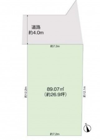 川西市西多田、土地の間取り画像です