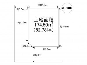 川西市大和、土地の間取り画像です