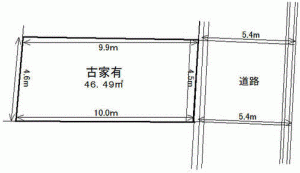 川西市加茂、土地の間取り画像です