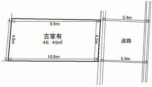 川西市加茂、土地の間取り画像です