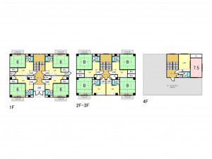 川西市南花屋敷、収益物件/マンションの間取り画像です