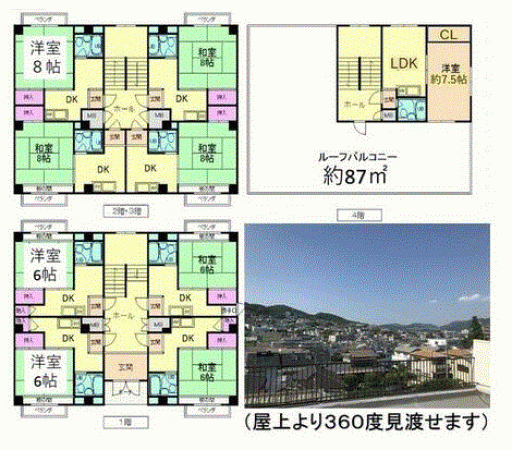川西市南花屋敷、収益物件/マンションの間取り画像です