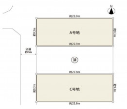 川西市清和台、土地の間取り画像です