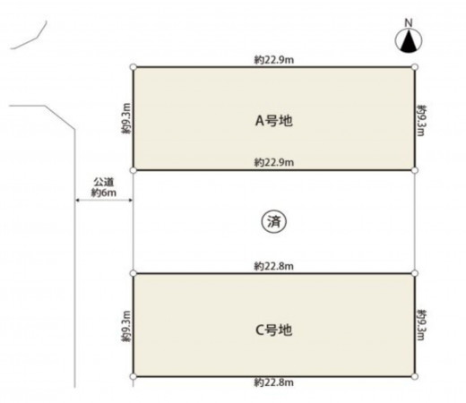 川西市清和台、土地の間取り画像です