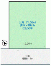 川西市大和、土地の間取り画像です