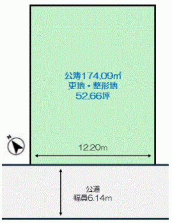 川西市大和、土地の間取り画像です
