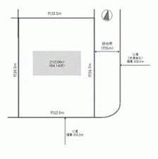 川西市水明台、土地の間取り画像です