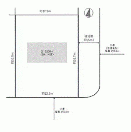 川西市水明台、土地の間取り画像です