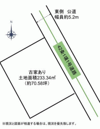 川西市大和、土地の間取り画像です
