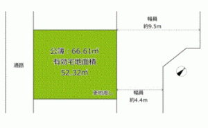 川西市栄根、土地の間取り画像です