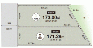 川西市清和台、土地の間取り画像です