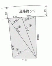 川西市水明台、土地の間取り画像です
