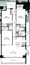 川西市新田、マンションの間取り画像です