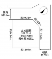 川西市清和台、土地の間取り画像です