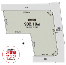 川西市緑が丘、土地の間取り画像です