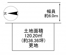 川西市清和台、土地の間取り画像です