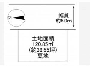 川西市清和台、土地の間取り画像です
