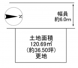 川西市清和台、土地の間取り画像です