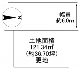 川西市清和台、土地の間取り画像です